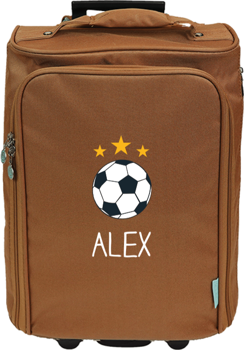 Personalisierter Trolley mit Fußball, Stern und Namen