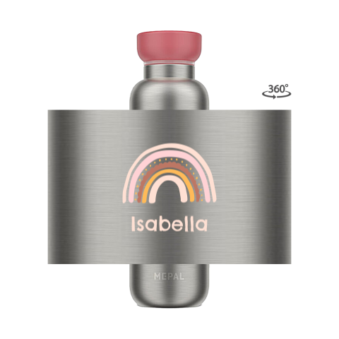 Mepal Thermosflasche mit Name und Regenbogen