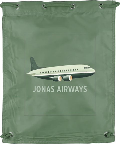 Sportbeutel mit Flugzeug