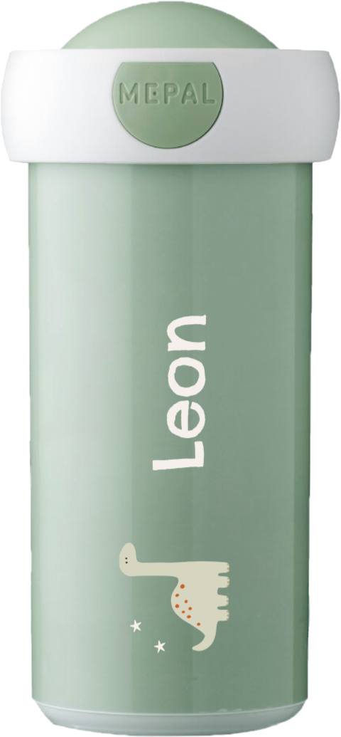 Personalisierte Mepal Campus Trinkflasche mit Namen und Dinosaurier