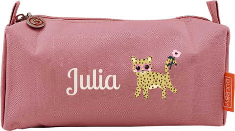 Personalierbares Federmäppchen mit Namen und Geparden Motiv 