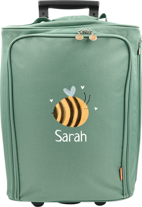 Personalisierte Trolley mit Namen und Biene