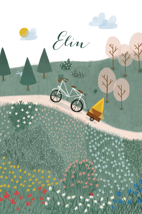 Geboortekaartje Fiets avontuur