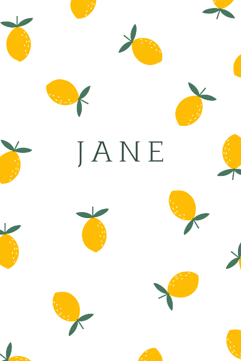 Patroon citroentjes donkergroen