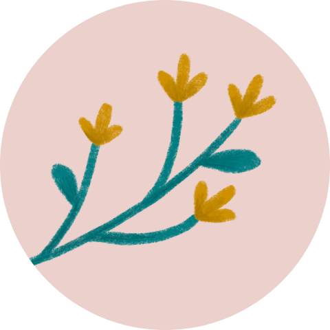 Sluitzegel takje bloemen