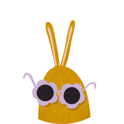 Sluitzegel konijntje zonnebril