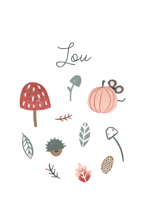 Geboortekaartje Herfst muis