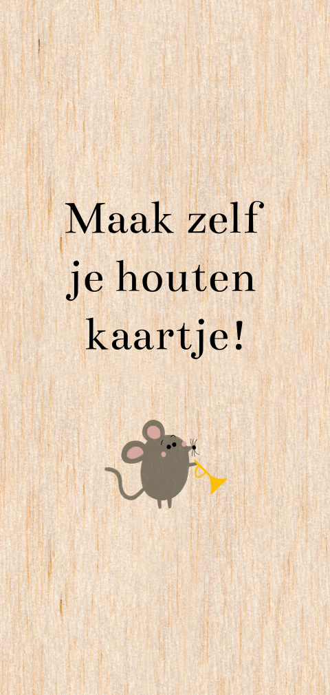 Langwerpig houten kaartje zelf maken