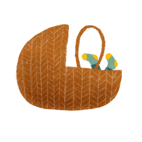 Sluitzegel mozesmandje groene voetjes