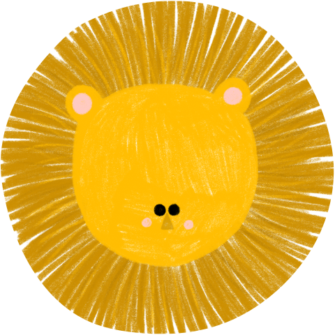 Geboortekaartje vorm leeuw