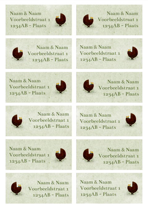 Adressticker wiegje | 94 x 45 mm