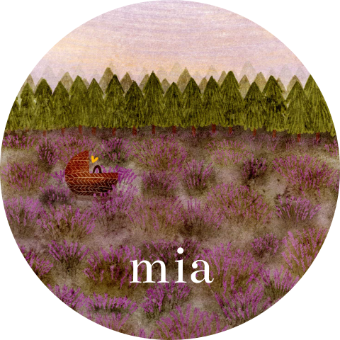 Raamsticker nazomer heide zonsondergang bos lila Ø 60 cm