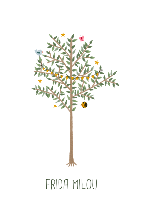 Geboortekaartje Boom lente