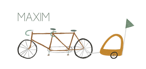 Geboortekaartje race fiets tandem