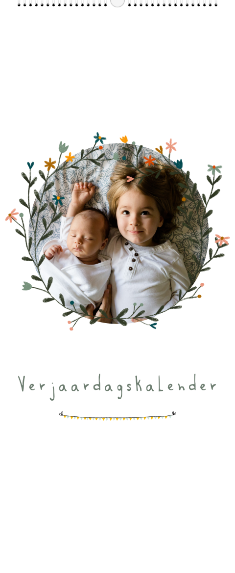 Verjaardagskalender foto minimalistisch illustraties