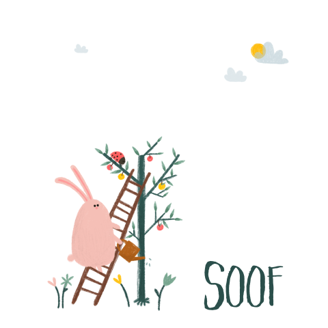 Geboortekaartje konijntje meisje boompje