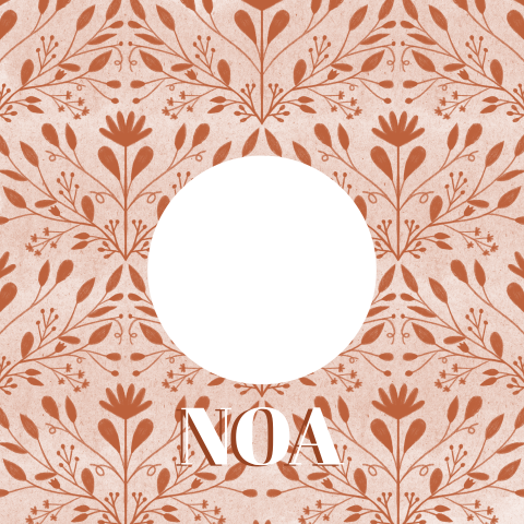 Geboortekaartje uitgesneden rondje vosje patroontje