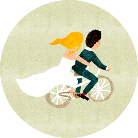 Sluitzegel rond fietsillustratie | 25 stuks