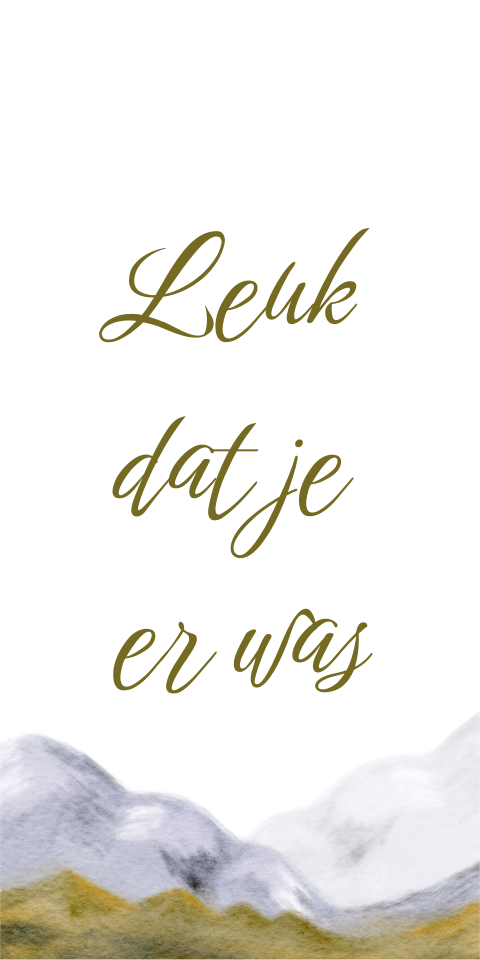 Trouw bedankje label bergen | 18 stuks