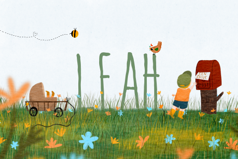 Geboortekaartje lente meisje grote broer brievenbus