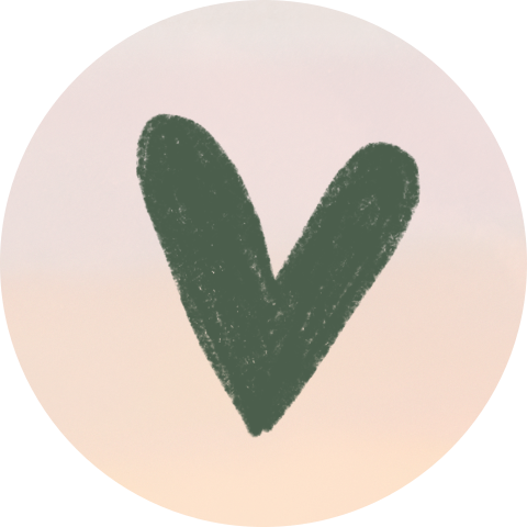 Sluitzegel rond zonsondergang hartje | 25 stuks