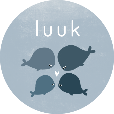 Raamsticker zee walvis blauw