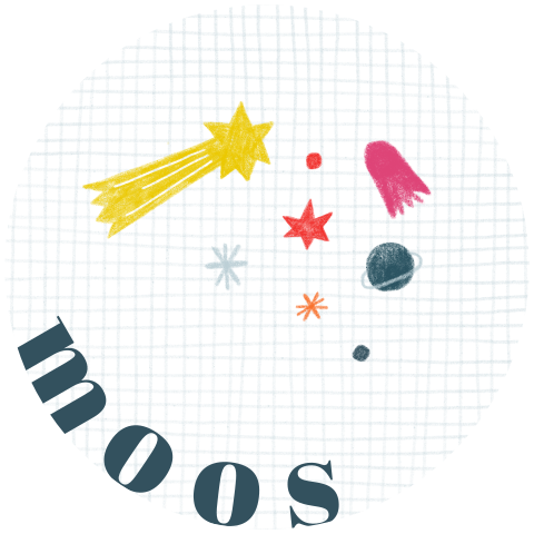 Geboortekaartje cirkel ruimte planeten kleur