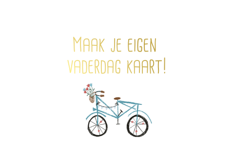 Maak je eigen liggende vaderdag kaart