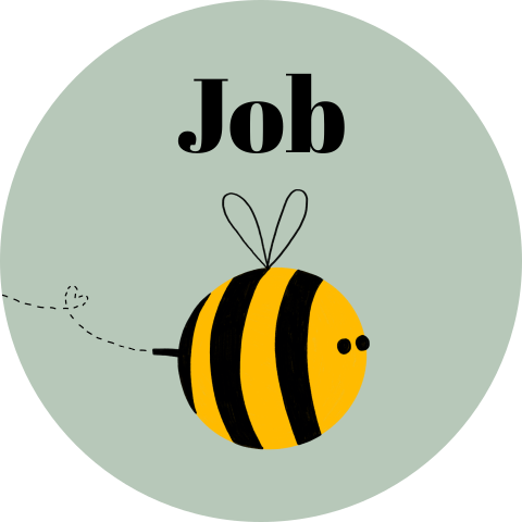 Raamsticker minimalistisch bijtje