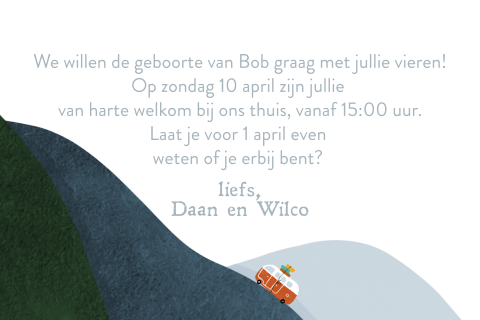 Klein-kaartje-uitnodiging-kraamfeest-volkswagenbusje