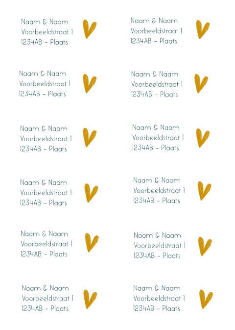 Adressticker hartje | 97 x 45 mm