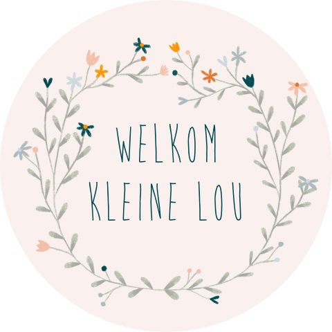 Raamsticker krans bloemetjes