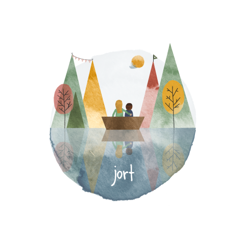 Geboortekaartje broertje waterverf landschapje bootje