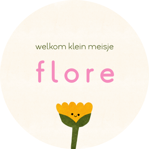 Raamsticker bloem vrolijke kleuren minimalistisch