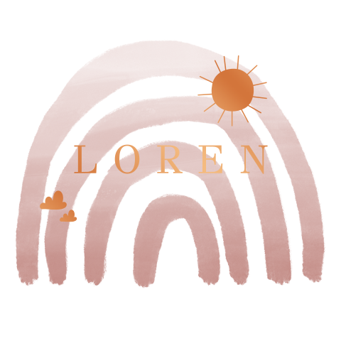 Geboortekaartje vorm regenboog