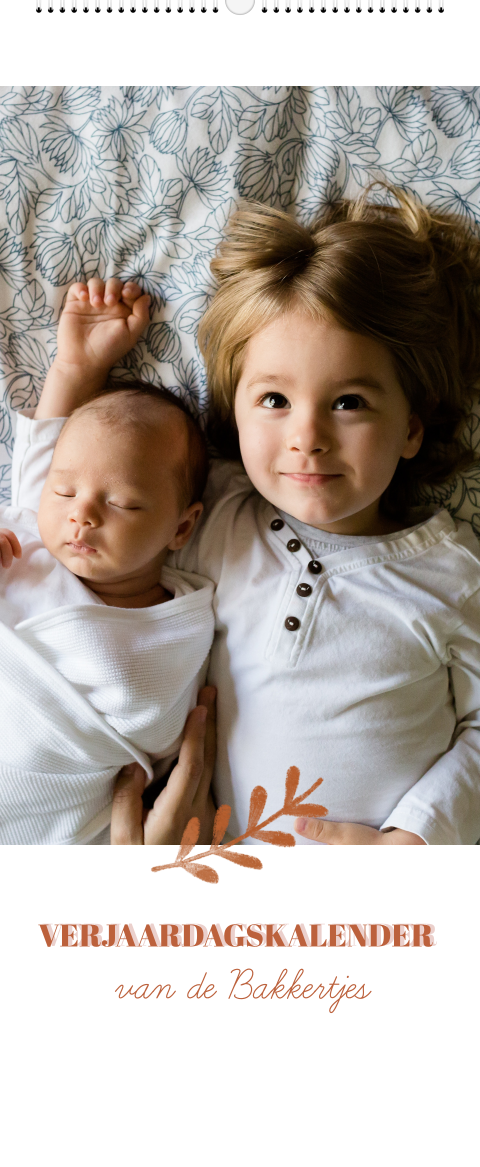 Verjaardagskalender foto's persoonlijke tekst minimalistisch