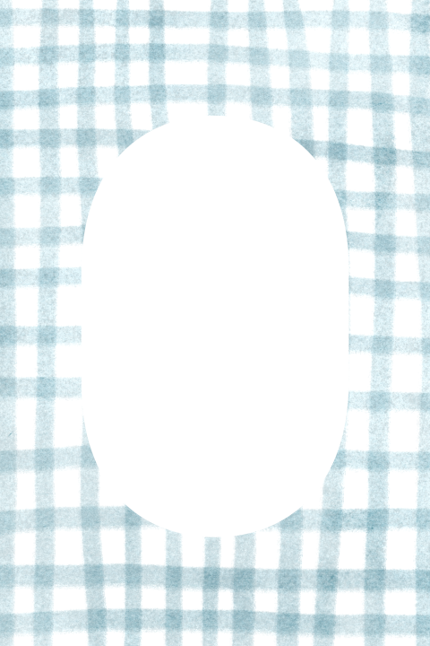 Geboortekaartje konijntje blauwe ruitjes