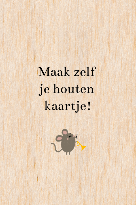 Staand houten kaartje zelf maken