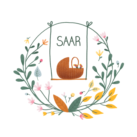 Geboortekaartje bloemen krans mandje baby