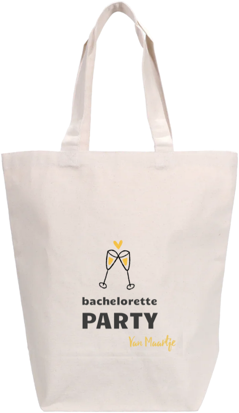 Tote bag tasje voor vrijgezellenfeest proost