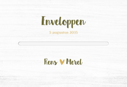 Enveloppenkist trouwdag minimalistisch basic