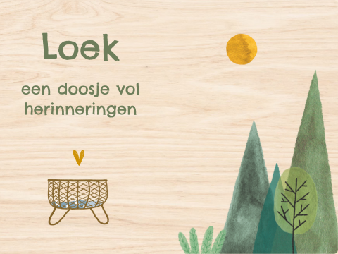 Memorybox bergen wiegje - 40 x 30 cm