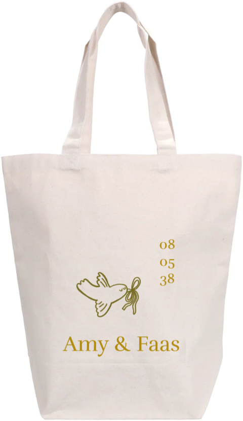 Tote bag tasje voor bruiloft