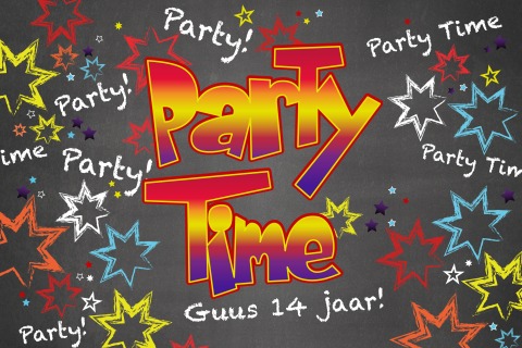 Uitnodiging kinderfeestje jongens graffiti stijl