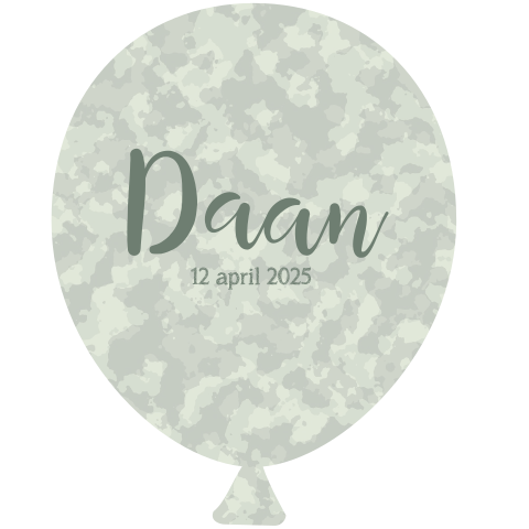 Origineel geboortekaartje jongen in de vorm van een ballon