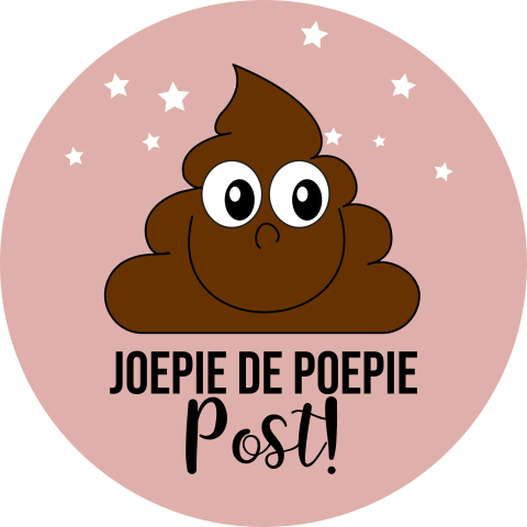 Aanpasbare sluitzegel joepie de poepie post roze