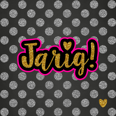 Verjaardagskaart hip en stip, glitter en glamour JARIG!