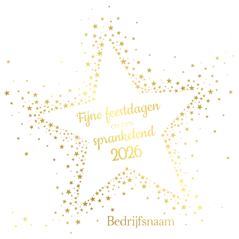 Moderne zakelijke kerstkaart met goudfolie sterren