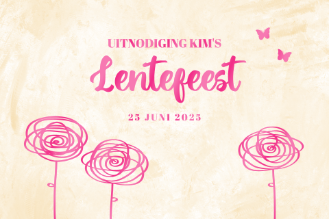Lentefeest uitnodiging bloemen en vlinders hoogglans bedrukking