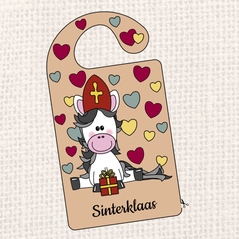 Echte post van Sinterklaas DIY knutselkaart deurhanger lief paard